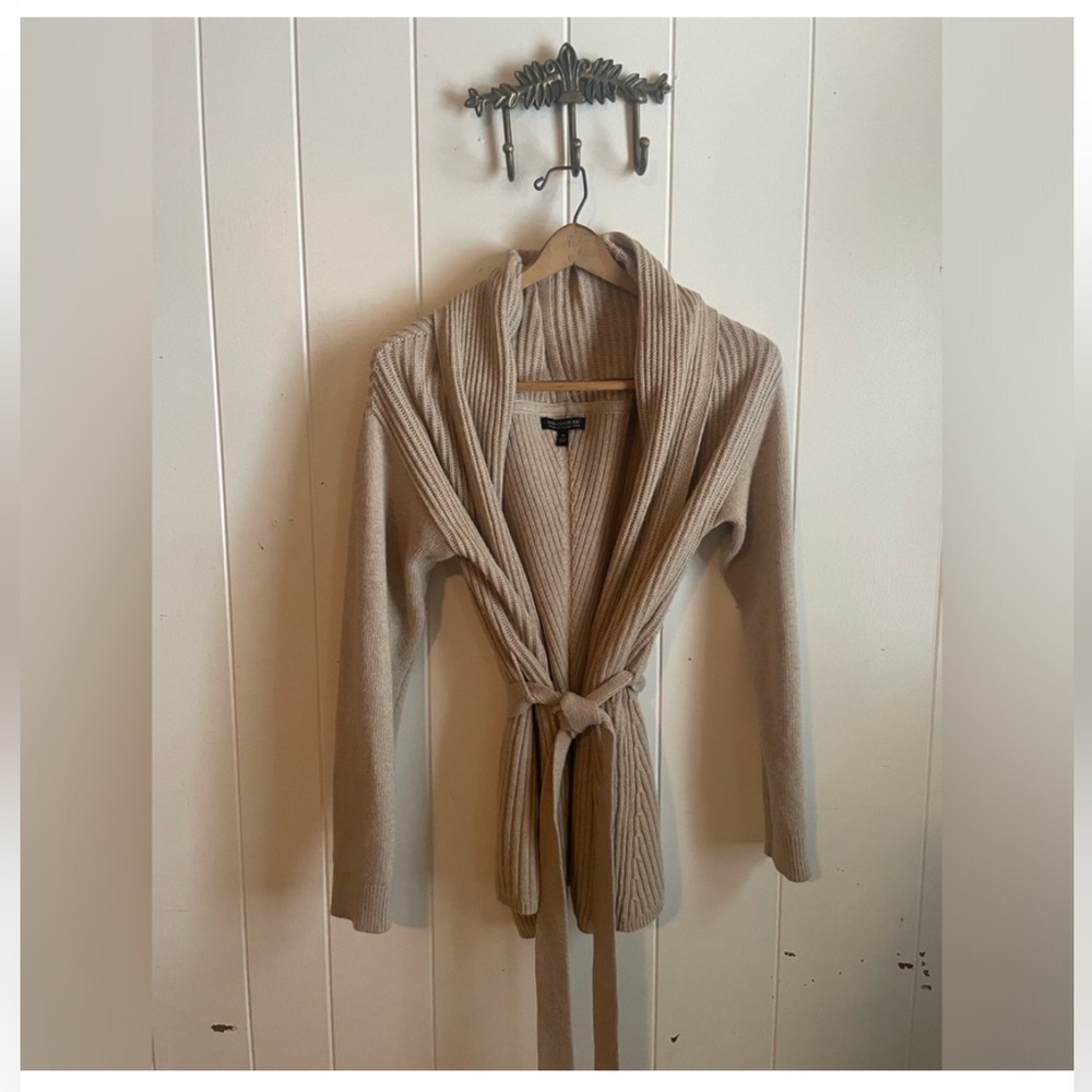 Banana Republic Tan Wrap Cardigan Sweater
